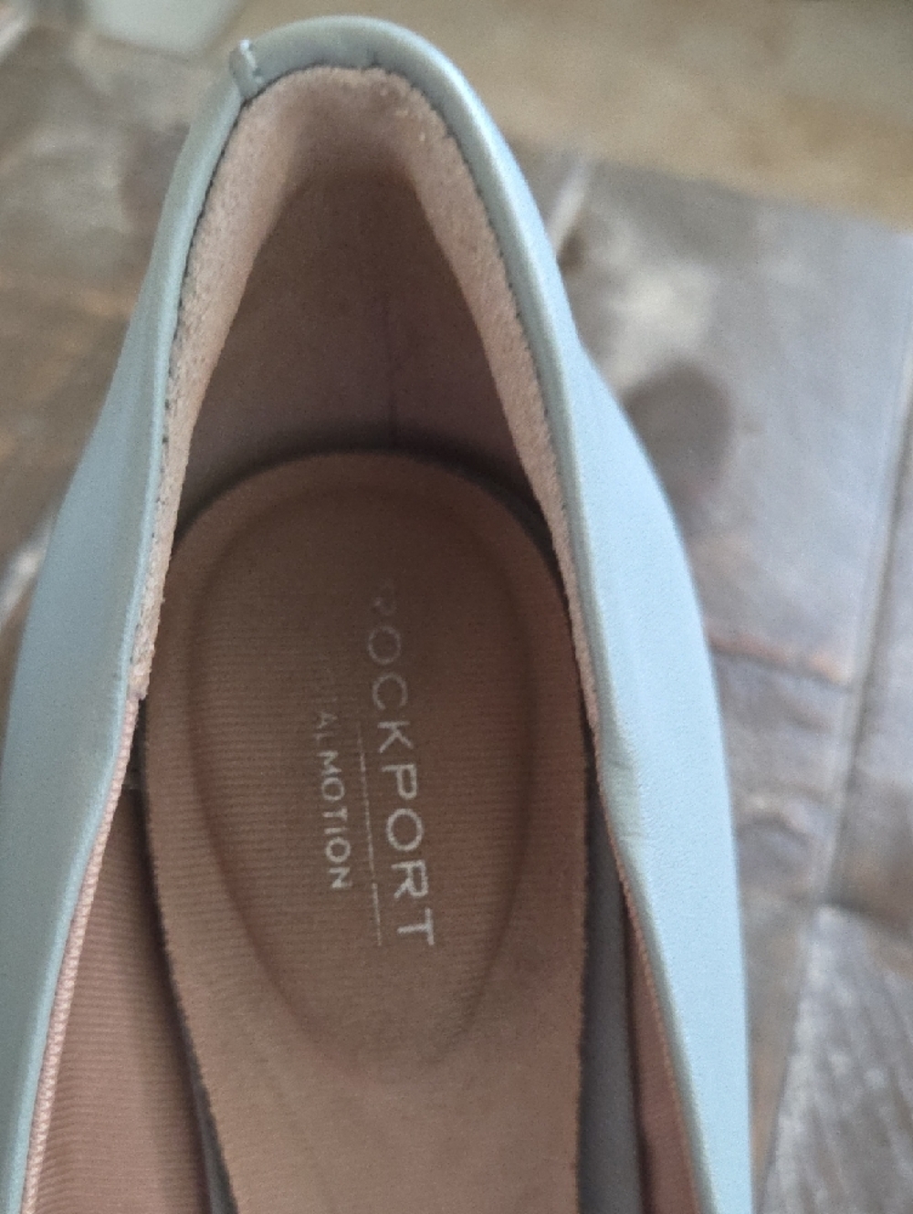 Rockport Pointed Toe Flats in Pale Blue - Picture 2 of 7